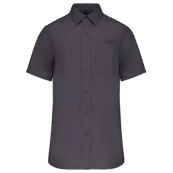 K543 - Heren poplin overhemd korte mouwen
